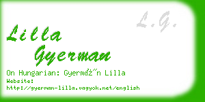 lilla gyerman business card